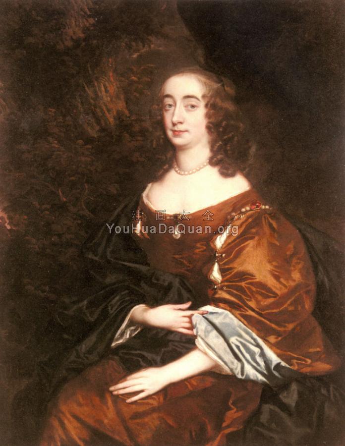 Portrait Of Elizabeth Countess Of Cork - 彼得·李里爵士